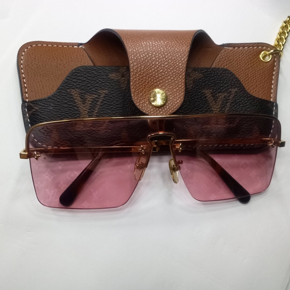 Louis Vuitton Pink and Brown Sunglasses - Picture 1 of 8